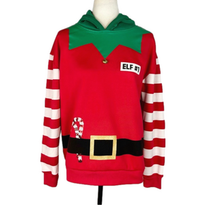 Red and green Christmas Elf hoodie